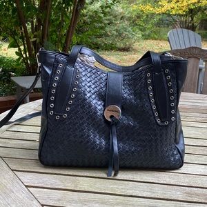 Baldinini Italian leather black purse